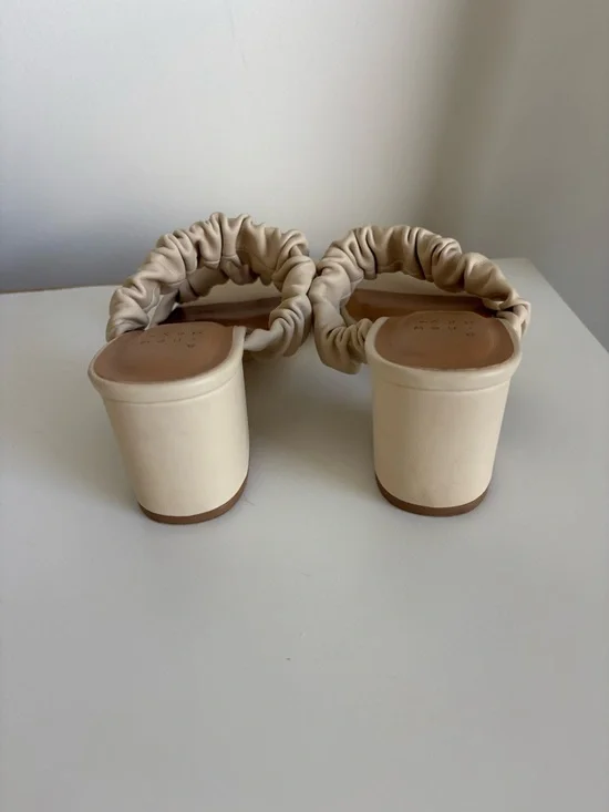 a new day Ruched Double-Strap Slide Sandals in Cream - Picture 3 of 3